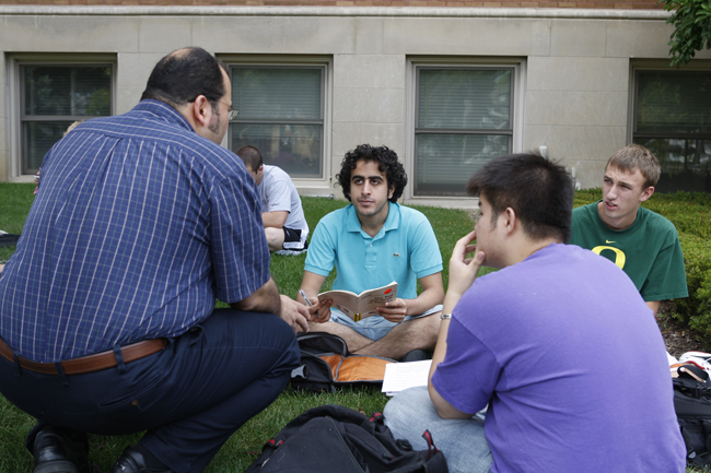 Teacher working with a small group