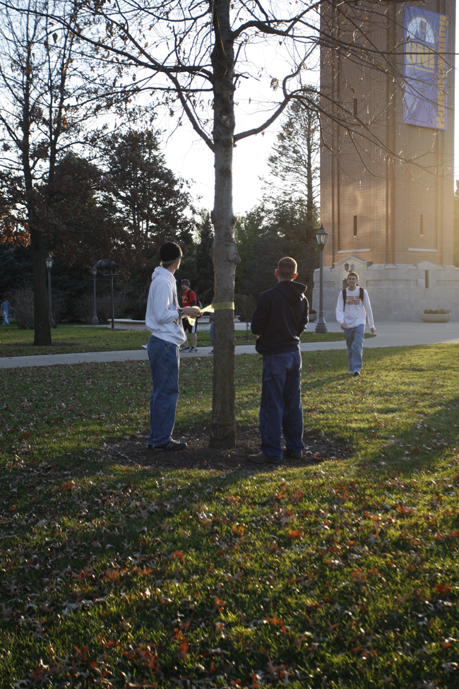 students on campus