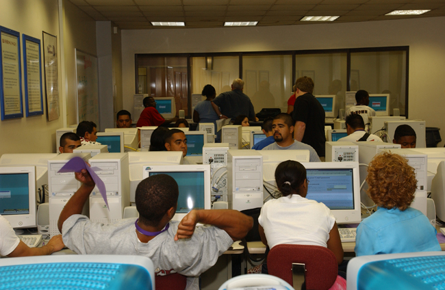 students in a computer lab